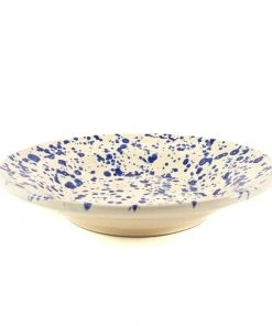Puglia Handmade Tableware Puglia Blue Splatter Pasta Bowl 29cm