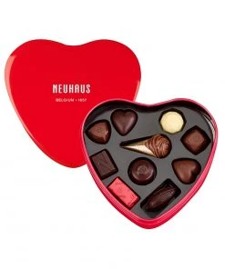 Neuhaus Red Metal Heart Belgian Chocolates - 10 Pieces Ingredients