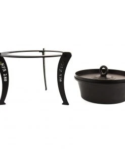 Netherton Foundry Dutch Oven With Hot Coal Lid And Stand