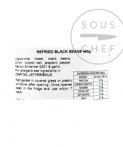 La Costena Refried Black Beans 440g Ingredients