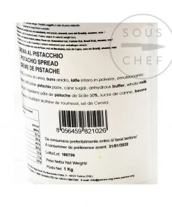 Pariani Sweet Sicilian Pistachio Cream 1kg Ingredients