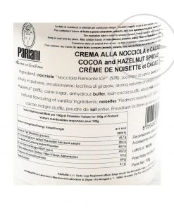 Pariani Italian Hazelnut Gianduja Paste 1kg Ingredients