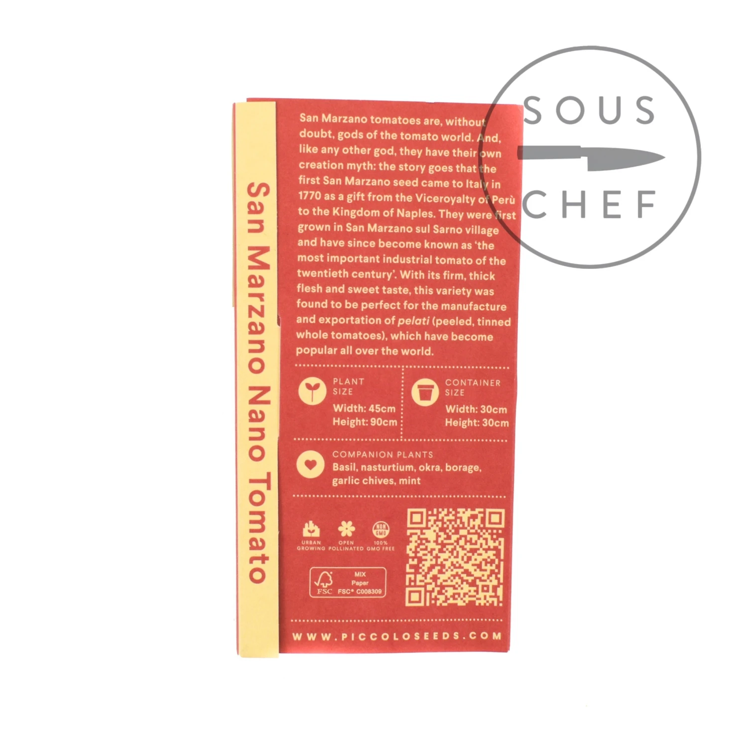Piccolo San Marzano Nano Tomato Seeds 4 Piccolo San Marzano Nano Tomato Seeds