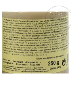 Pommery Extra Strong Mustard 250g Ingredients