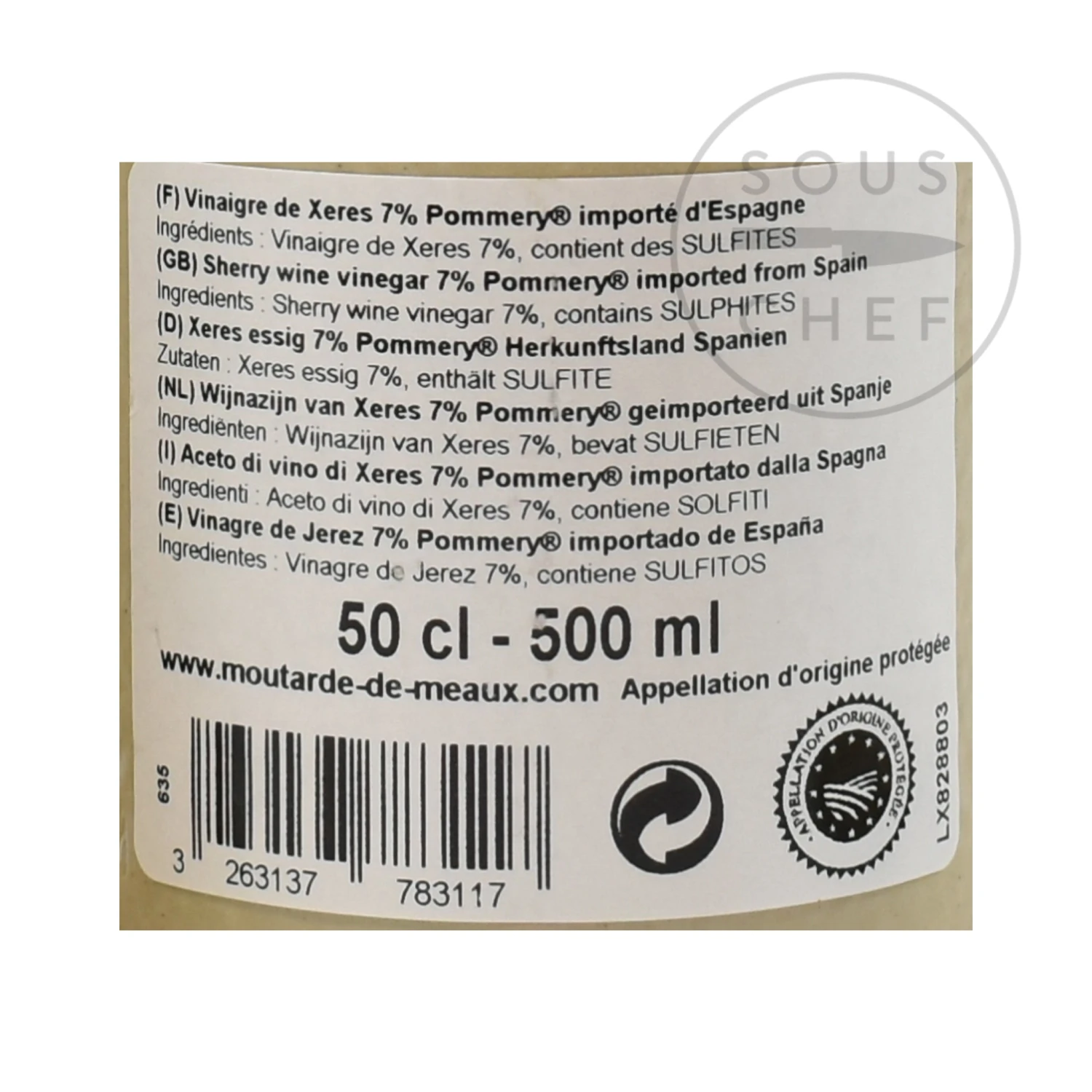 Pommery Sherry Vinegar 500ml 5 Pommery Sherry Vinegar 500ml