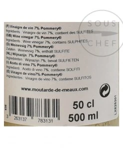 Pommery Red Wine Vinegar 500ml Ingredients