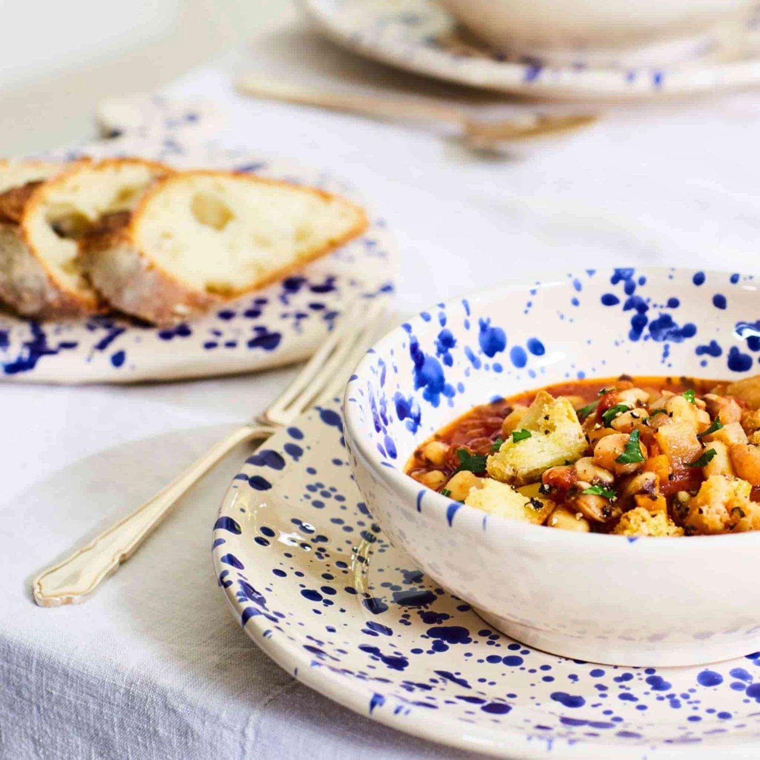 Puglia Handmade Puglia Blue Splatter Bowl 19cm 7 Puglia Handmade Puglia Blue Splatter Bowl 19cm