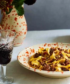 Puglia Handmade Puglia Orange Splatter Bowl 19cm Tableware