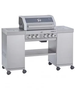 Rosle Videro G4-SL Vario+ Gas BBQ Island Stainless Steel Cookware