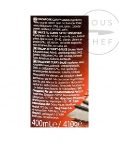 Yeo's Singapore Hot Curry Sauce 400ml Ingredients