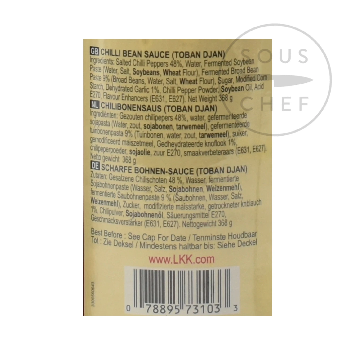 Lee Kum Kee Ingredients Chilli Bean Sauce - Toban Djan 368g 5 Lee Kum Kee Ingredients Chilli Bean Sauce - Toban Djan 368g