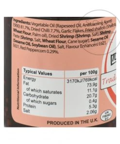 Way-On Sichuan Chilli Oil 110g Ingredients 7 Way-On Sichuan Chilli Oil 110g Ingredients