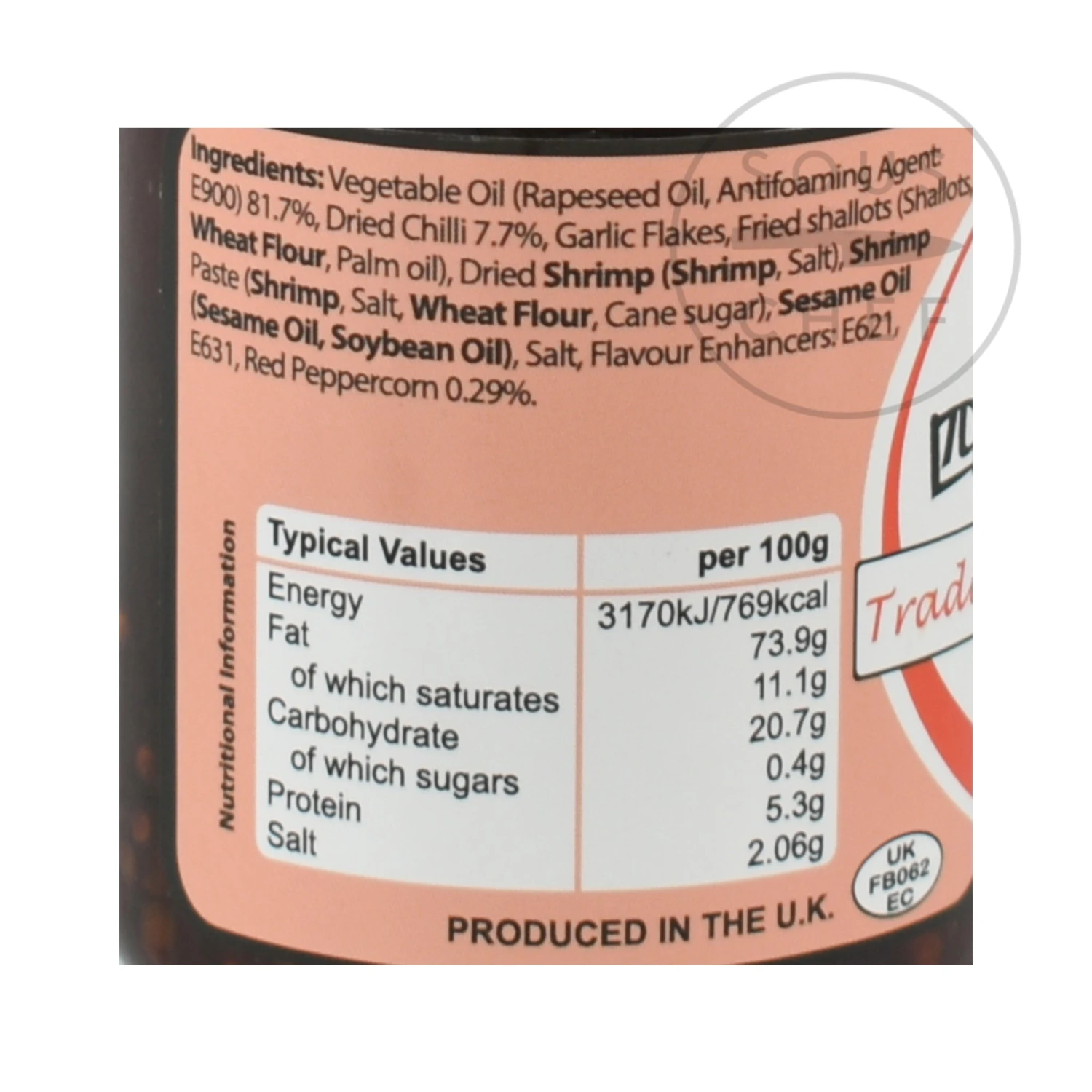 Way-On Sichuan Chilli Oil 110g Ingredients 5 Way-On Sichuan Chilli Oil 110g Ingredients