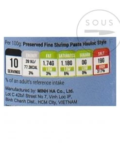 Longdan Ingredients Vietnamese Shrimp Paste