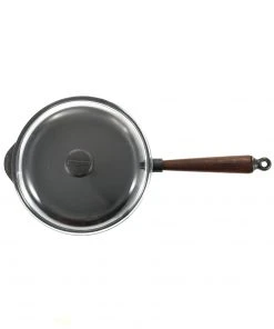 Cookware Skeppshult Traditional Cast Iron Deep Saute Pan With Lid 25cm