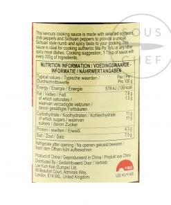 Lee Kum Kee Spicy Bean Sauce Ma Po 340g Ingredients