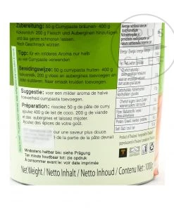 Ingredients Mae Ploy Green Curry Paste 1kg 7 Ingredients Mae Ploy Green Curry Paste 1kg