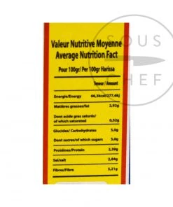 La Flamme Du Cap Bon Ingredients Harissa Paste 70g