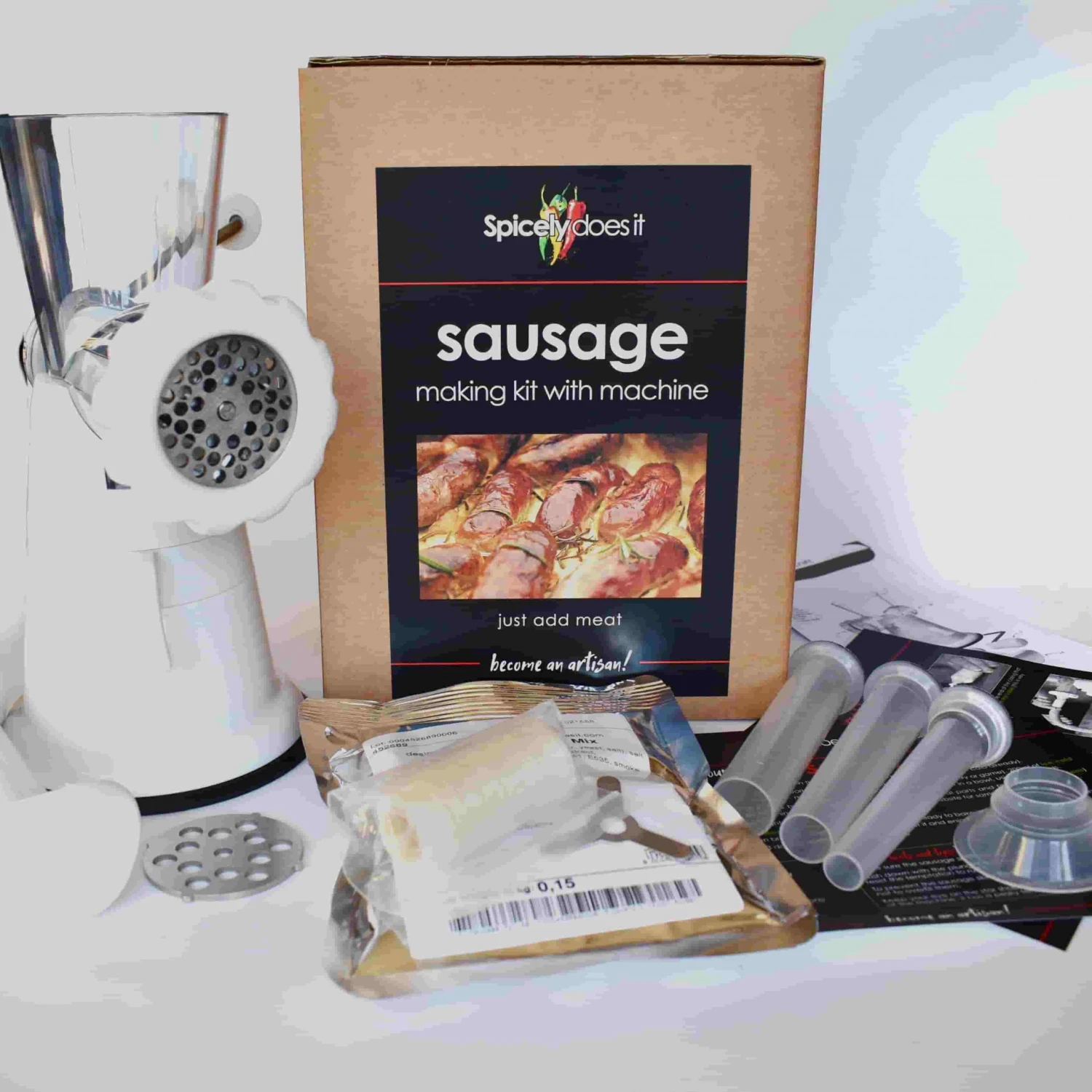 Spicely Does It Sausage Making Kit With Machine Ingredients 5 Spicely Does It Sausage Making Kit With Machine Ingredients