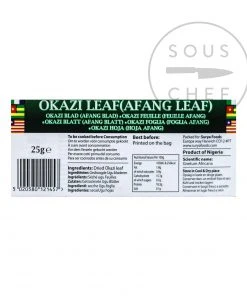 Mother Africa Okazi Leaves 25g Ingredients