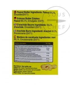 Ingredients Mother Africa Natural Peanut Butter 1kg