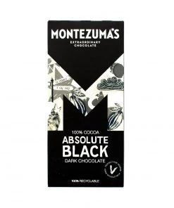 Montezuma's Dark Chocolate Absolute Black 100% Cocoa 90g Ingredients