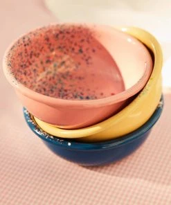 Kapka Splatter Fest Enamel Bowl Pink Enamel - Kapka
