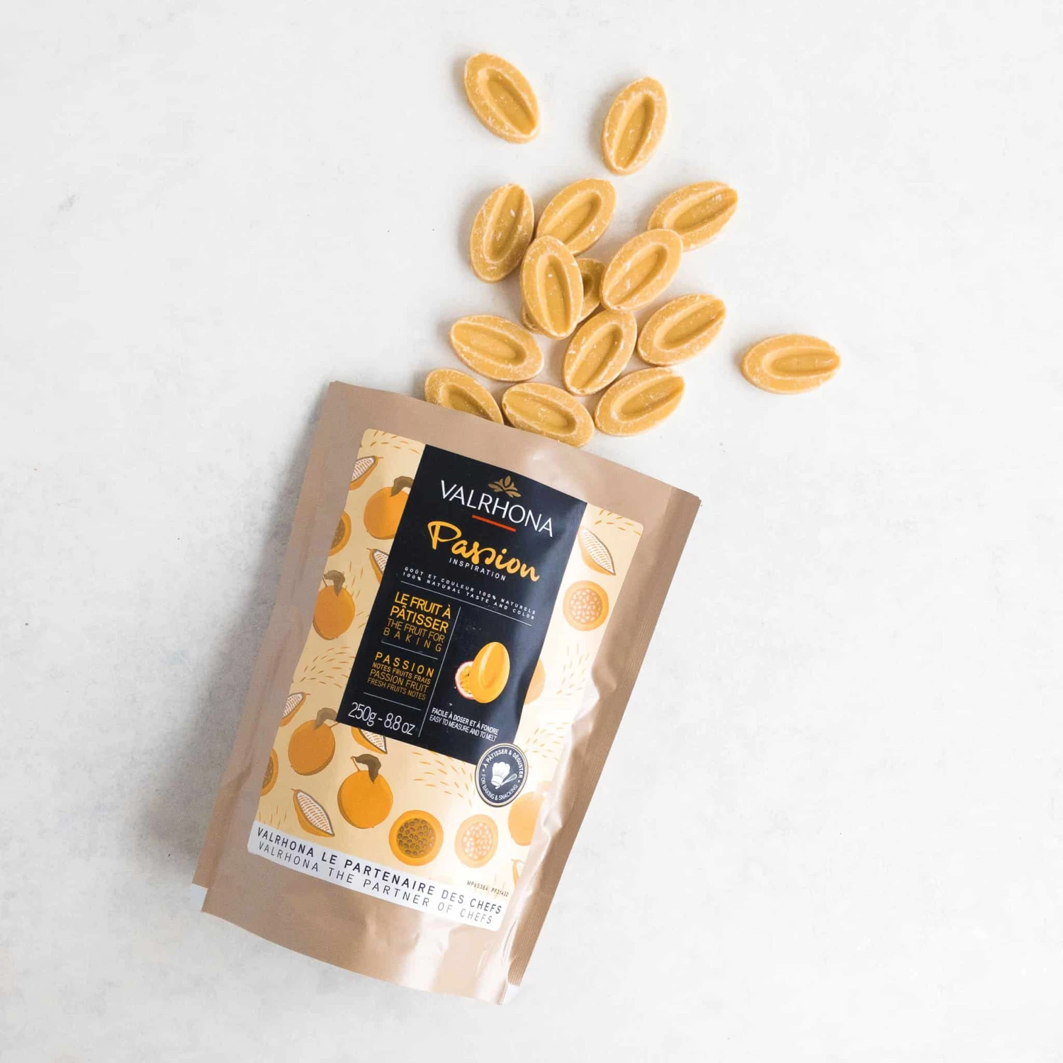 Ingredients Valrhona Passion Fruit Inspiration - Couverture 250g 4 Ingredients Valrhona Passion Fruit Inspiration - Couverture 250g