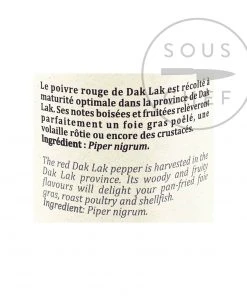 Ingredients Terre Exotique Red Dak Lak Pepper 60g