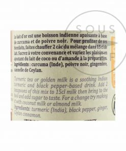Ingredients Terre Exotique Golden Milk Spice Blend 60g