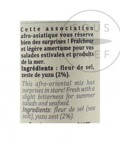 Terre Exotique Fleur De Sel With Yuzu Zest 90g Ingredients