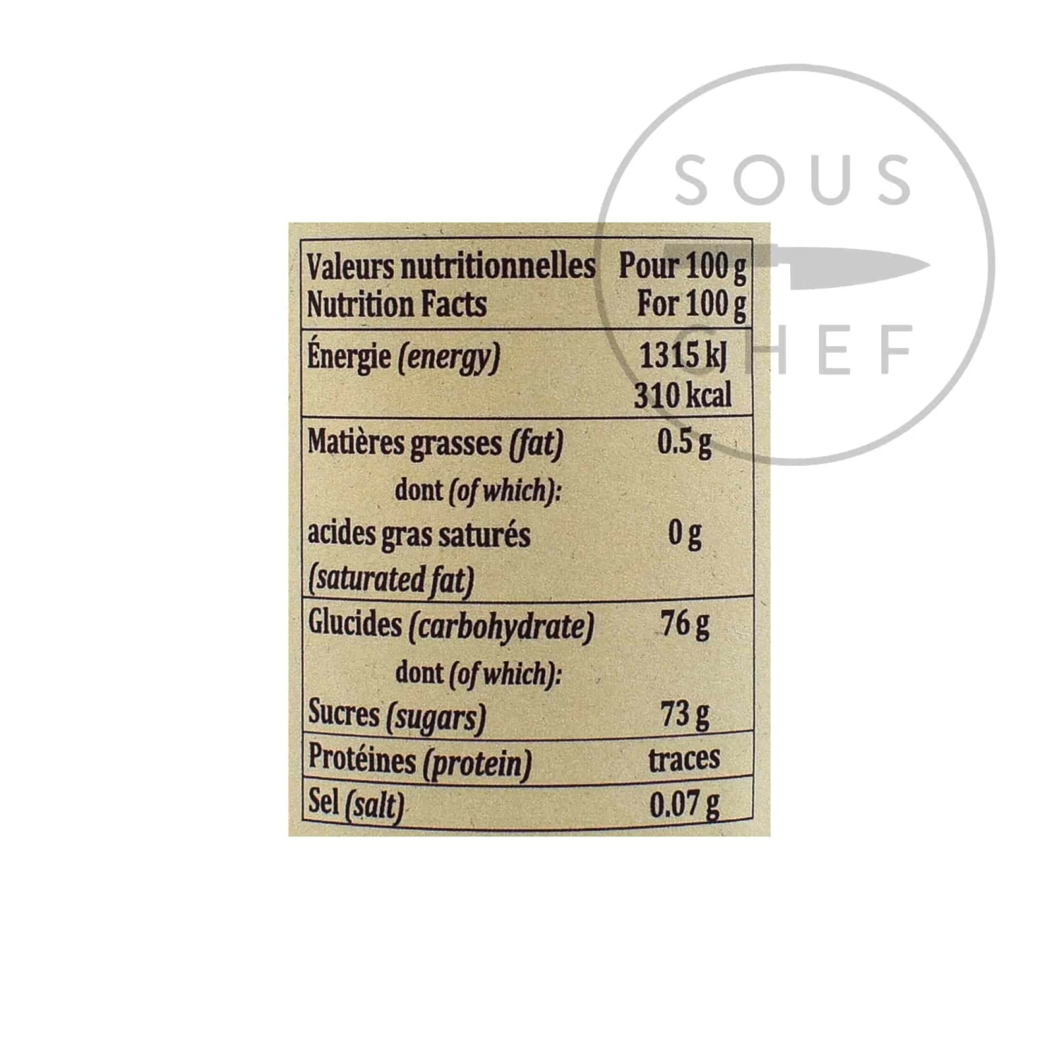 Ingredients Terre Exotique Organic Agave Syrup 250ml 5 Ingredients Terre Exotique Organic Agave Syrup 250ml