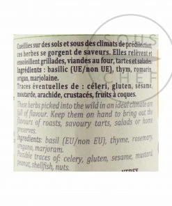 Terre Exotique Wild Herbs 25g Ingredients