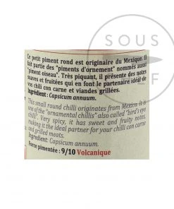 Terre Exotique Pequin Chilli Pepper 30g Ingredients