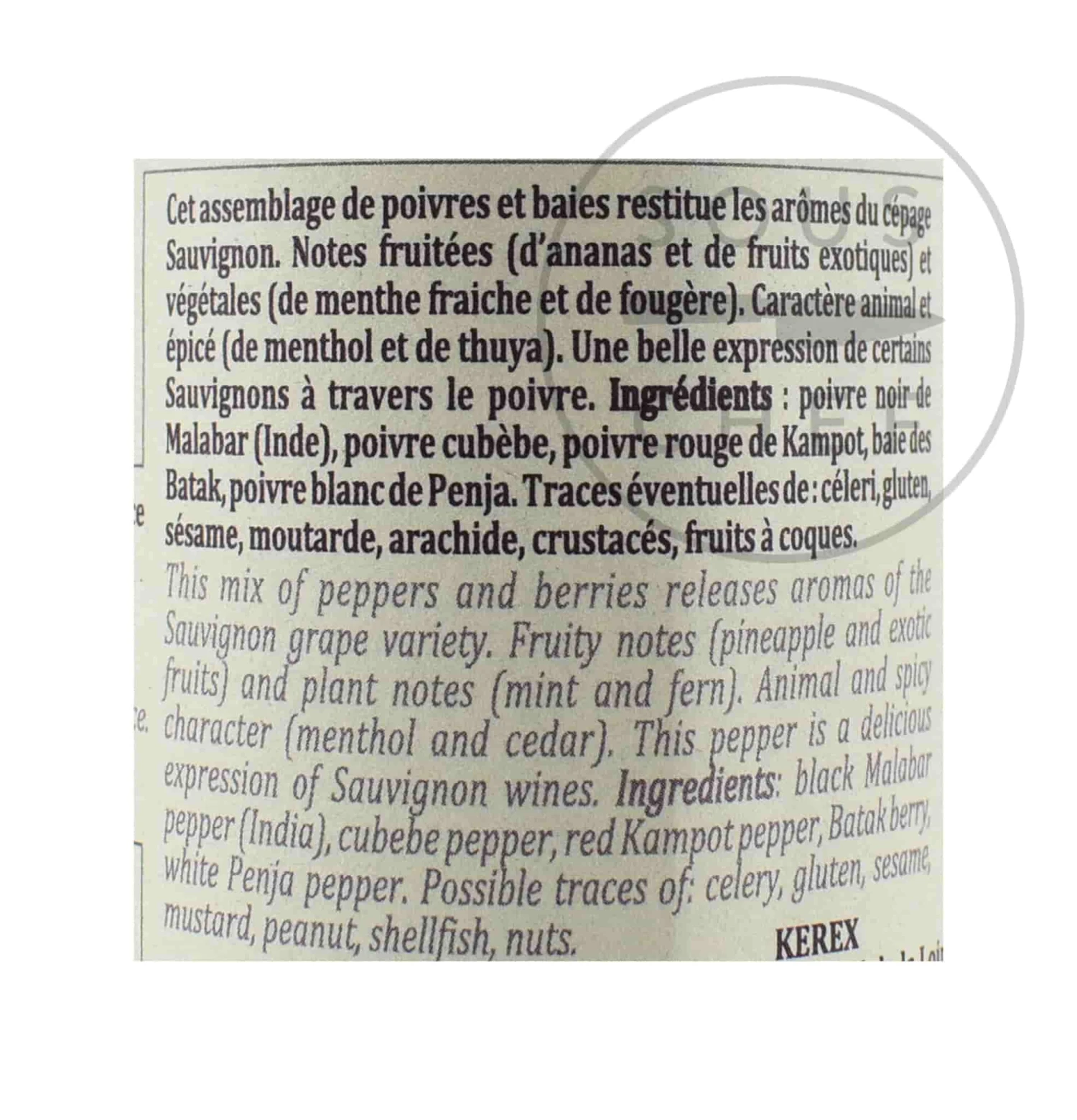 Terre Exotique Winemakers Pepper Blend Sauvignon 60g 4 Terre Exotique Winemakers Pepper Blend Sauvignon 60g