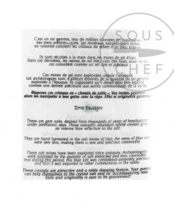 Terre Exotique Blue Salt From Persia With Grater 400g Ingredients