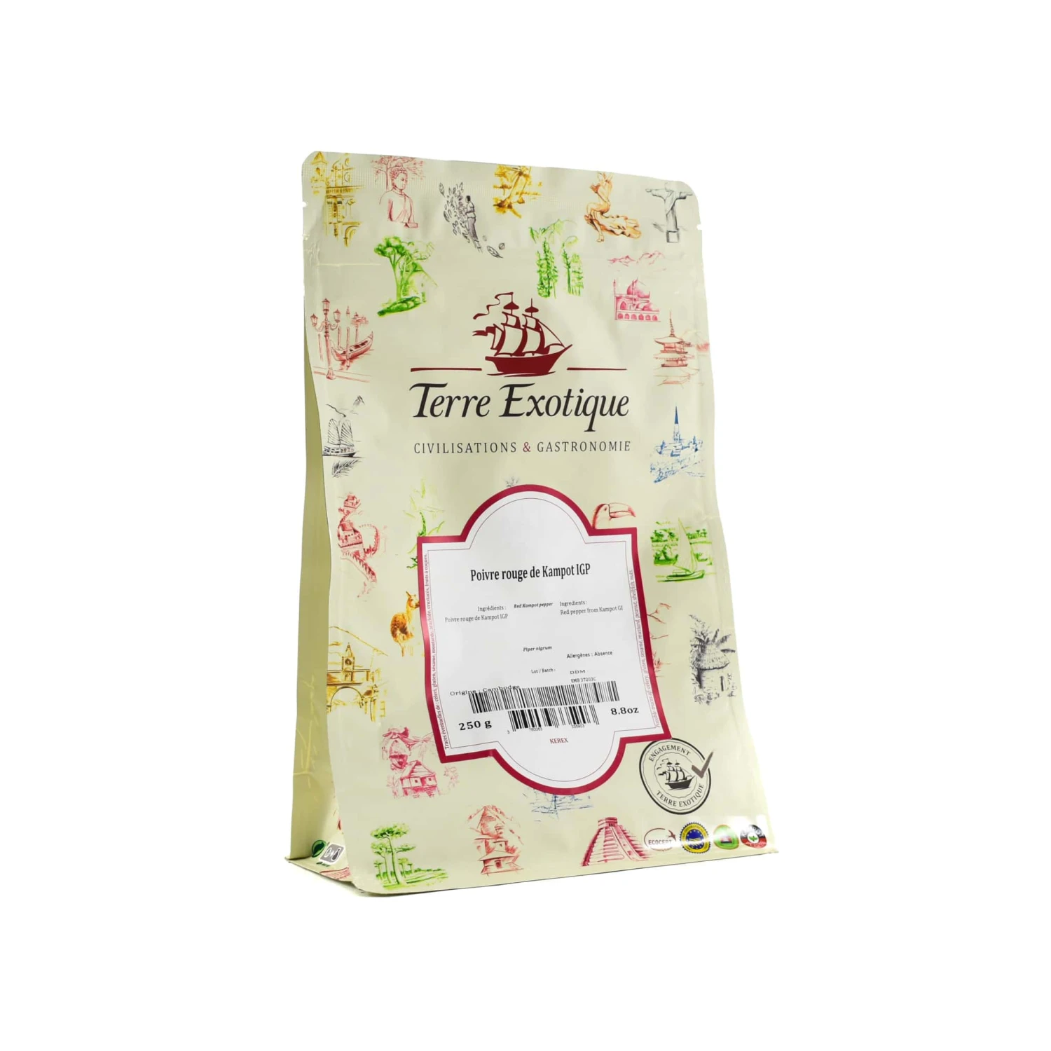 Terre Exotique Red Kampot Pepper 250g Ingredients 3 Terre Exotique Red Kampot Pepper 250g Ingredients