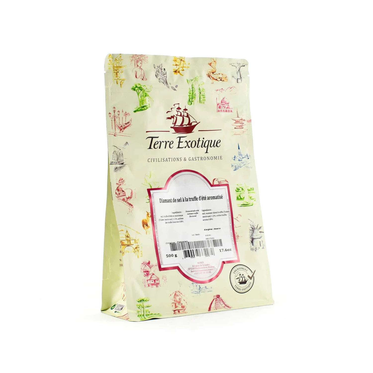 Ingredients Terre Exotique Diamond Salt With Summer Truffle Flavour 500g 3 Ingredients Terre Exotique Diamond Salt With Summer Truffle Flavour 500g