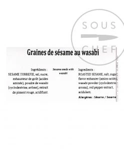 Ingredients Terre Exotique Sesame Seeds With Wasabi 500g
