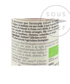 Terre Exotique Star Anise 30g Ingredients