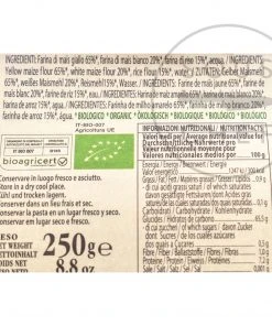 Ingredients Morelli Organic Gluten Free "Calamari" Pasta 250g