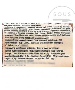 Toho Ume Roasted Sesame Seeds 80g