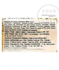 Toho Yuzu Roasted Sesame Seeds 80g