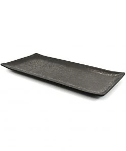 Tableware Black Melamine Rectangle Serving Plate 30x15cm