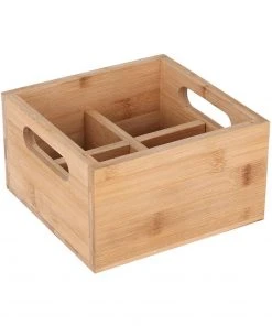 Viejovalle Tableware Bamboo Condiment Caddy 4 Slot