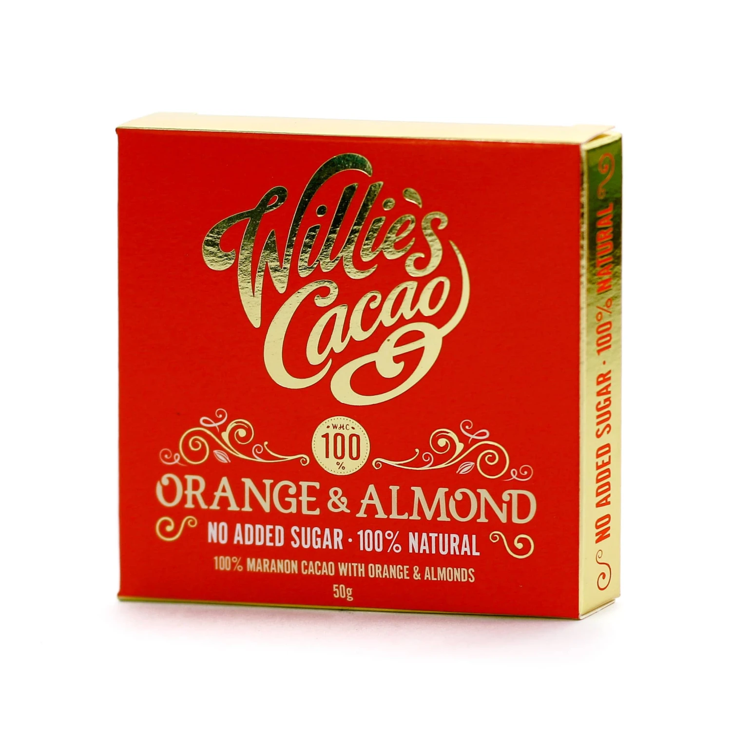 Willie's Cacao Orange & Almond 100% Dark Chocolate 50g 3 Willie's Cacao Orange & Almond 100% Dark Chocolate 50g