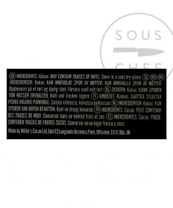 Willie's Cacao Venezuelan Black Rio Caribe 100% Cooking Chocolate Ingredients