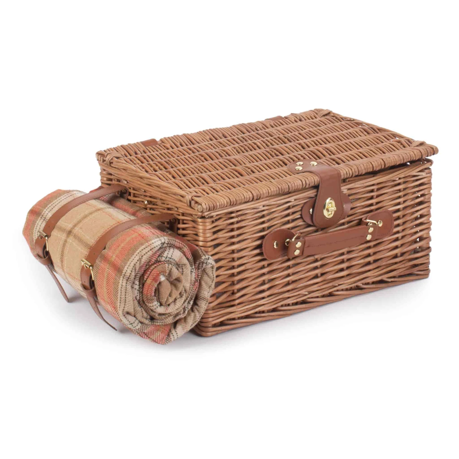 Willow Direct Tartan Picnic Hamper For 2 Autumn Red 4 Willow Direct Tartan Picnic Hamper For 2 Autumn Red