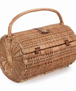 Willow Direct Tweed Oval Picnic Hamper For 2 Green
