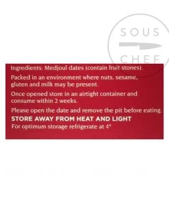 Ingredients Zaytoun Palestinian Medjoul Dates 250g